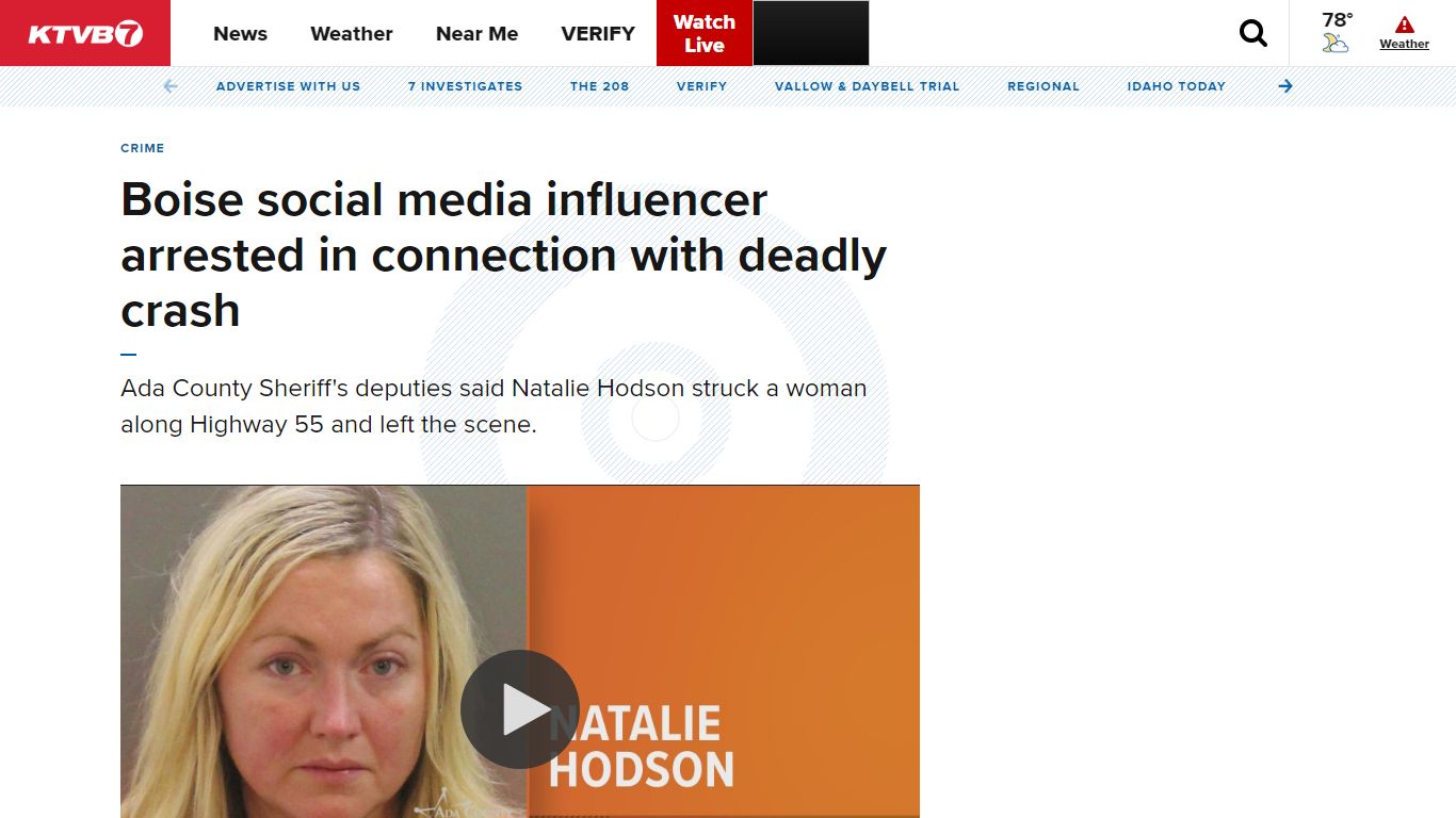 Boise social media influencer arrested after deadly crash | ktvb.com